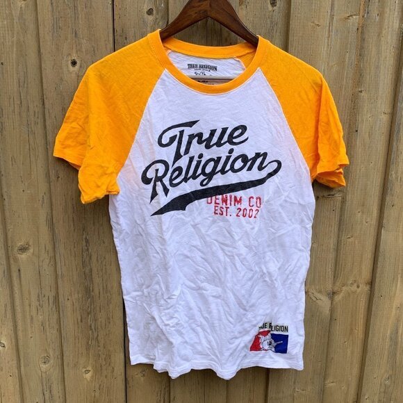 True Religion BIG LOGO T Shirt Small - Picture 1 of 3
